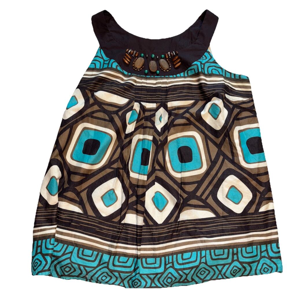 Lane Bryant Women’s Sz 22 Tribal‎ Flowy Halter Sleeveless Top